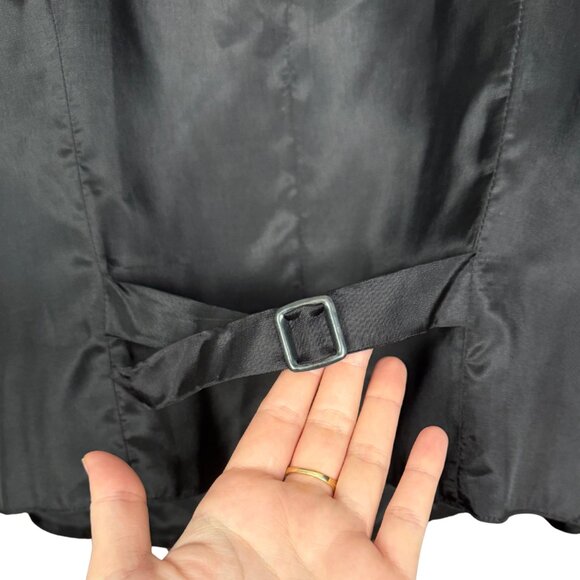 Vintage 90s Casino Print Vest Playing Cards Dice apestry Waistcoat Vegas - Picture 7 of 8